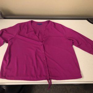 Make offer! Apt 9 XXL Fuchsia Button Down Blouse